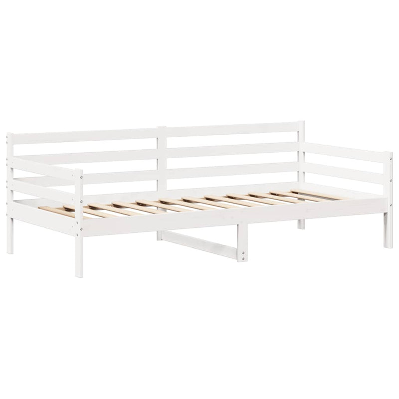 vidaXL fehér tömör fenyőfa kanapéágy tetővel 80 x 200 cm