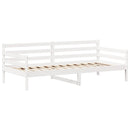 vidaXL fehér tömör fenyőfa kanapéágy és pad tetővel 80 x 200 cm