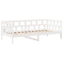 vidaXL fehér tömör fenyőfa kanapéágy tetővel 80 x 200 cm