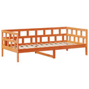 vidaXL viaszbarna tömör fenyőfa kanapéágy tetővel 80 x 200 cm