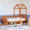 vidaXL viaszbarna tömör fenyőfa kanapéágy tetővel 80 x 200 cm