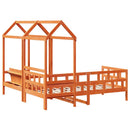 vidaXL viaszbarna tömör fenyőfa kanapéágyszett tetővel 90 x 200 cm