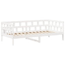 vidaXL fehér tömör fenyőfa kanapéágyszett tetővel 80 x 200 cm