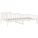 vidaXL fehér tömör fenyőfa kanapéágy tetővel 80 x 200 cm