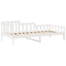 vidaXL fehér tömör fenyőfa kanapéágy és pad tetővel 80 x 200 cm