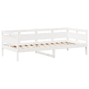 vidaXL fehér tömör fenyőfa kanapéágy tetővel 80 x 200 cm