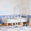 vidaXL fehér tömör fenyőfa kanapéágy tetővel 80 x 200 cm
