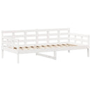 vidaXL fehér tömör fenyőfa kanapéágy tetővel 80 x 200 cm
