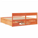 vidaXL viaszbarna tömör fenyőfa ágy matrac nélkül 180 x 200 cm