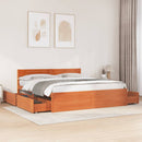 vidaXL viaszbarna tömör fenyőfa ágy matrac nélkül 180 x 200 cm
