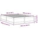 vidaXL viaszbarna tömör fenyőfa ágy matrac nélkül 160 x 200 cm