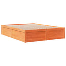 vidaXL viaszbarna tömör fenyőfa ágy matrac nélkül 140 x 200 cm