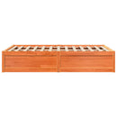 vidaXL viaszbarna tömör fenyőfa ágy matrac nélkül 120 x 200 cm