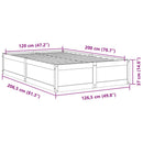 vidaXL viaszbarna tömör fenyőfa ágy matrac nélkül 120 x 200 cm