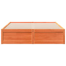 vidaXL viaszbarna tömör fenyőfa ágy matrac nélkül 140 x 190 cm