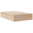 vidaXL tömör fenyőfa ágy matrac nélkül 135 x 190 cm