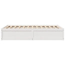 vidaXL fehér tömör fenyőfa ágy matrac nélkül 135 x 190 cm