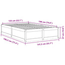 vidaXL viaszbarna tömör fenyőfa ágy matrac nélkül 135 x 190 cm
