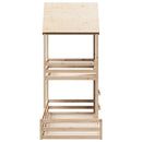 vidaXL tömör fenyőfa ágy emelettel és tetővel 80 x 200 cm