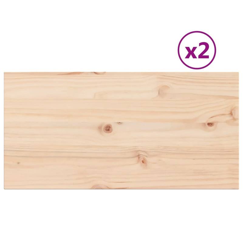 vidaXL 2 db tömör fenyőfa téglalap alakú asztallap 80 x 40 x 1,7 cm