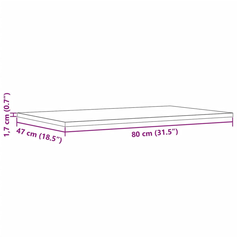vidaXL 3 db tömör fenyőfa téglalap alakú asztallap 80 x 47 x 1,7 cm