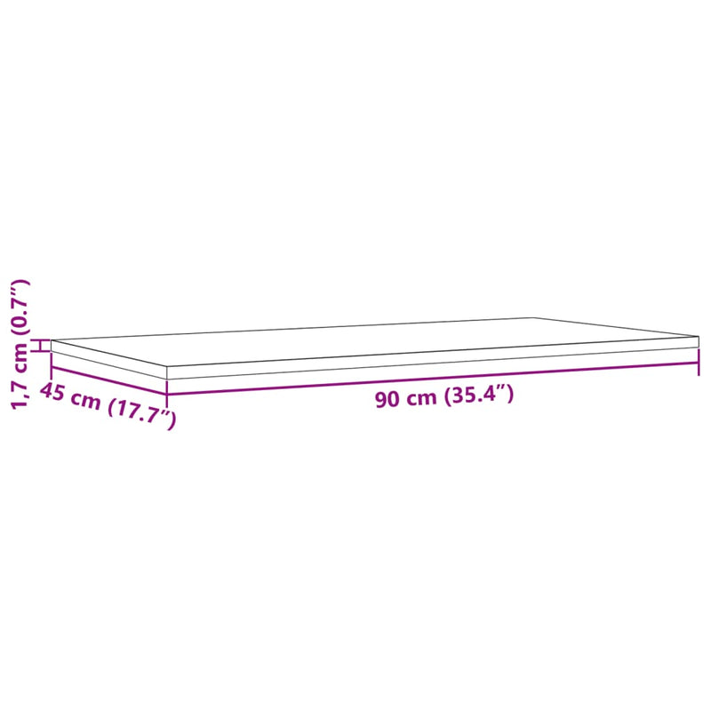 vidaXL 4 db tömör fenyőfa téglalap alakú asztallap 90 x 45 x 1,7 cm