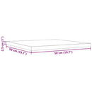 vidaXL tömör fenyőfa négyzet alakú asztallap 50 x 50 x 2,5 cm