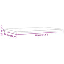 vidaXL tömör fenyőfa téglalap alakú asztallap 80 x 50 x 2,5 cm