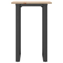 vidaXL tömör fenyőfa és acél étkezőasztal O-vázzal 50x50x75 cm