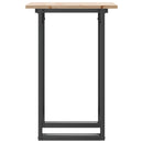 vidaXL tömör fenyőfa és acél étkezőasztal O-vázzal 50x50x75 cm