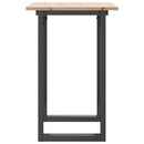 vidaXL tömör fenyőfa és acél étkezőasztal O-vázzal 80x50x75 cm