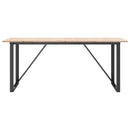 vidaXL tömör fenyőfa és acél étkezőasztal O-vázzal 180x90x75 cm