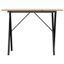 vidaXL tömör fenyőfa és acél étkezőasztal X-vázzal 100x50x75 cm