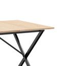 vidaXL tömör fenyőfa és öntöttvas étkezőasztal X-vázzal 180x90x75 cm