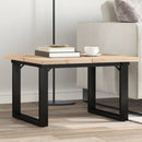 vidaXL tömör fenyőfa és acél O-vázú dohányzóasztal 60x60x40,5 cm