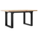 vidaXL tömör fenyőfa és acél O-vázú dohányzóasztal 80x50x40,5 cm
