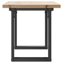 vidaXL tömör fenyőfa és acél O-vázú dohányzóasztal 90x40x45,5 cm