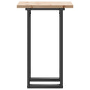 vidaXL tömör fenyőfa és acél étkezőasztal O-vázzal 50x50x75,5 cm