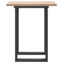 vidaXL tömör fenyőfa és acél étkezőasztal O-vázzal 70x70x75,5 cm