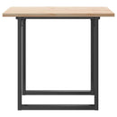 vidaXL tömör fenyőfa és acél étkezőasztal O-vázzal 90x90x75,5 cm