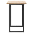 vidaXL tömör fenyőfa és acél étkezőasztal O-vázzal 100x50x75,5 cm