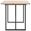 vidaXL tömör fenyőfa és acél étkezőasztal O-vázzal 140x80x75,5 cm