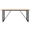 vidaXL tömör fenyőfa és acél étkezőasztal O-vázzal 180x90x75,5 cm