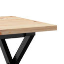 vidaXL tömör fenyőfa és acél X-vázú dohányzóasztal 80x50x40,5 cm