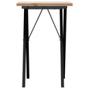 vidaXL tömör fenyőfa és acél étkezőasztal X-vázzal 50x50x75,5 cm