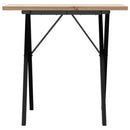 vidaXL tömör fenyőfa és acél étkezőasztal X-vázzal 80x50x75,5 cm