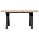 vidaXL tömör fenyőfa és acél Y-vázú dohányzóasztal 80x50x40,5 cm