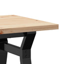 vidaXL tömör fenyőfa és acél Y-vázú dohányzóasztal 80x50x40,5 cm