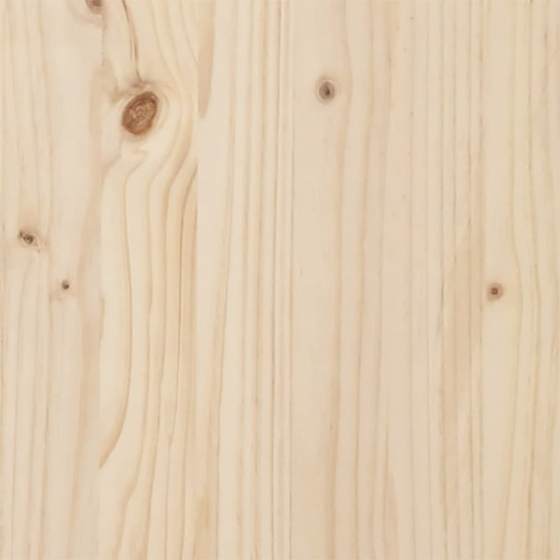 vidaXL tömör fenyőfa és acél Y-vázú dohányzóasztal 110x40x45,5 cm