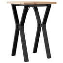 vidaXL tömör fenyőfa és acél étkezőasztal Y-vázzal 50x50x75,5 cm